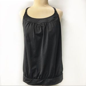 Lands' End sz 12 Black Blouson Tankini Top